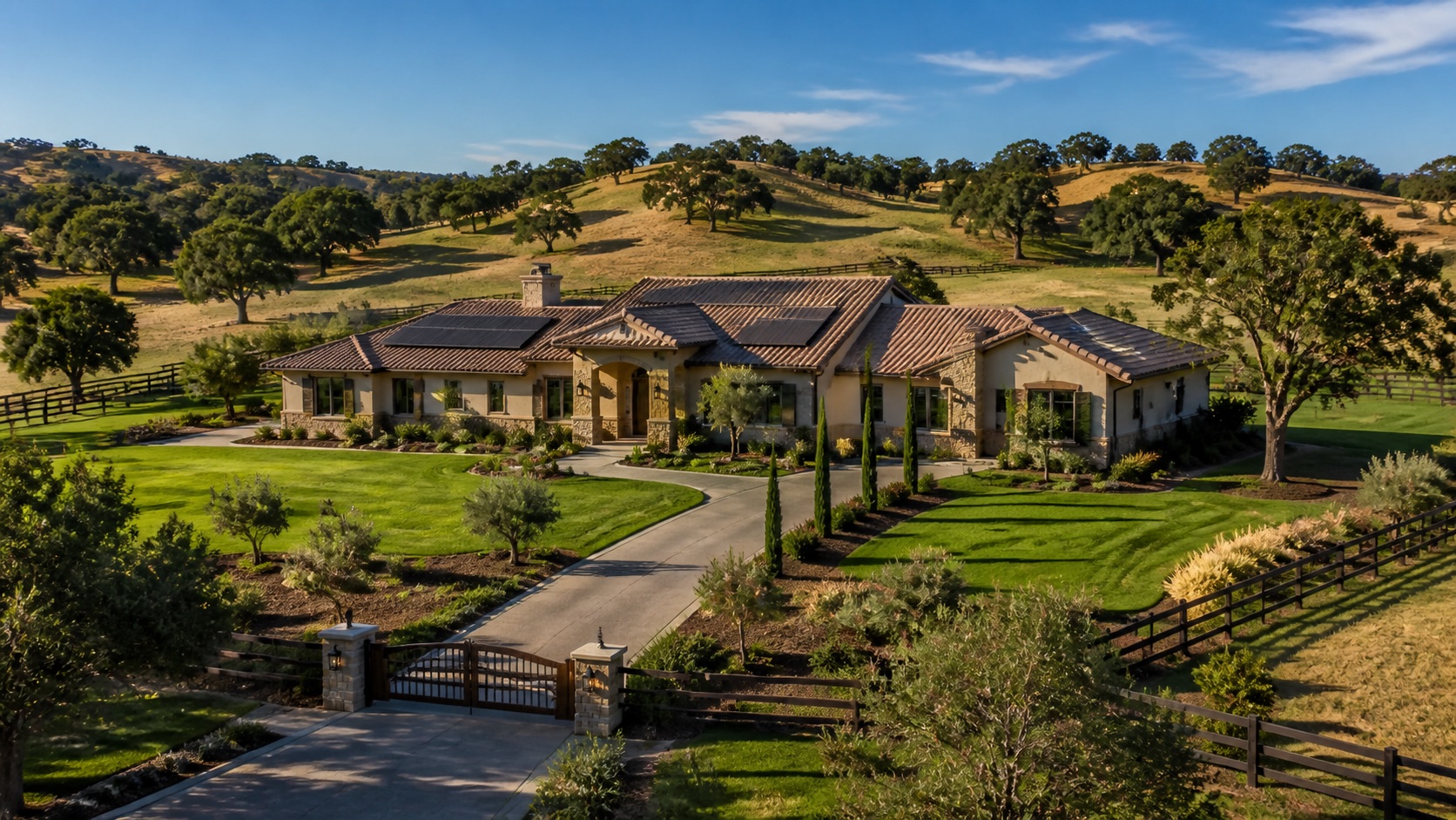 Luxury ranch estate on Central Valley acreage